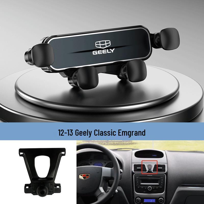 Compatible Car Phone Holder for Geely Emgrand, Borui, Boyue, Lynk & Co, Vision, Jaguar, and Xingyue models.