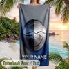 Beach Towel Brighton & Hove Albion Football Print Custom Name Text Soft Towel for Swimming Pool