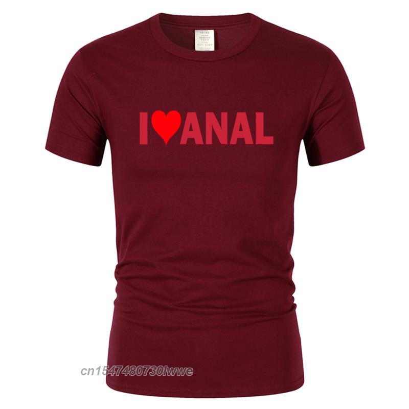 Streetwear Tempo Libero Harajuku Maglietta Top Alfabeto Interesse I Love Anal Maglietta Unisex Fresca Maglietta Battito Cardiaco Maglietta Oversize