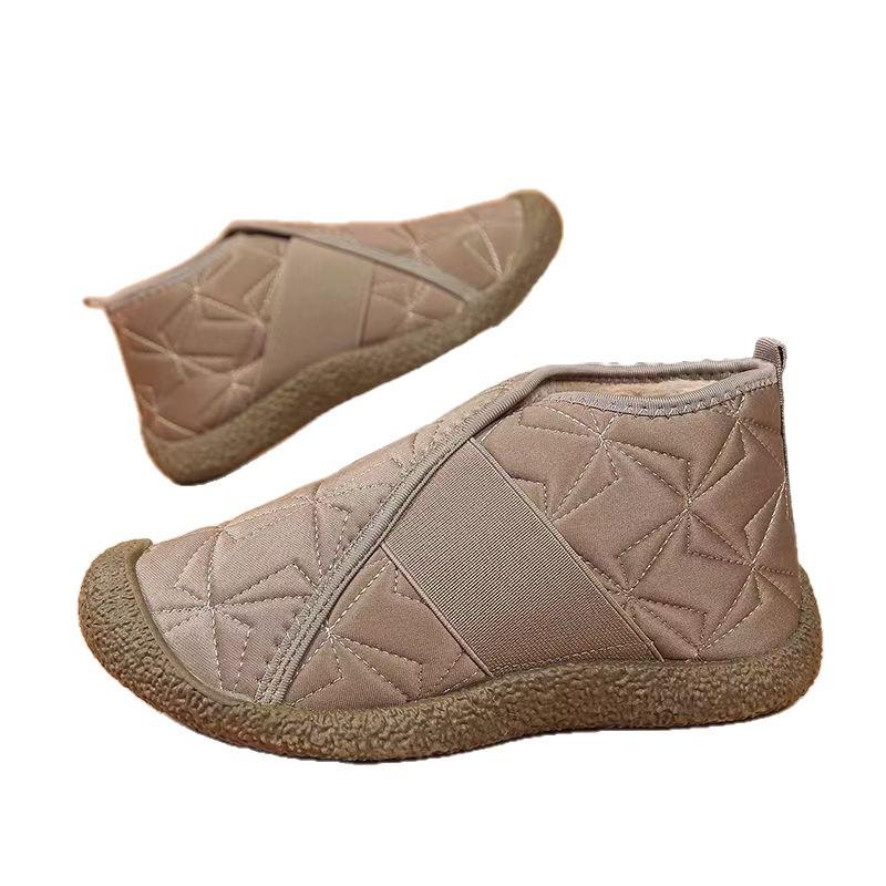 New winter cotton shoes velvet mother thickened soft sole snow non-slip high top comfortable and lightweight