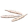 50pcs Unfinished Wood Wooden Craft Tags Feather Wood Feather Cutouts  Wall Decoration
