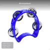 MultiFunction Hand Bell Tambourine Shaker for Kids Adults Percussion Red Double Row