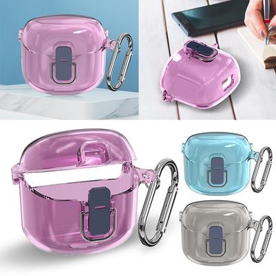 Kopfhörerhülle Wasserdicht Hartschalen-PC-Hülle Transparente Hülle Schutzhülle mit Karabiner für JBL Tune Flex 2025 Kabellose Ohrhörer