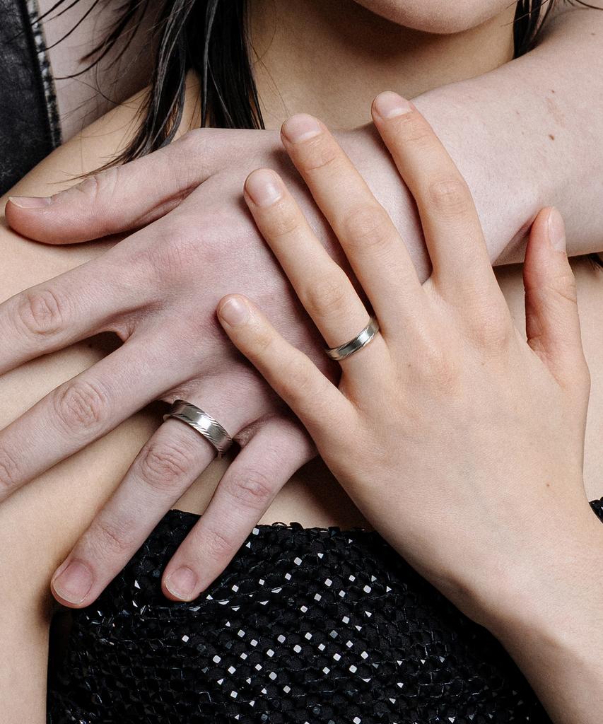 Scalettoblack Ram002 Plain Bond Couple Ring (Unisex)