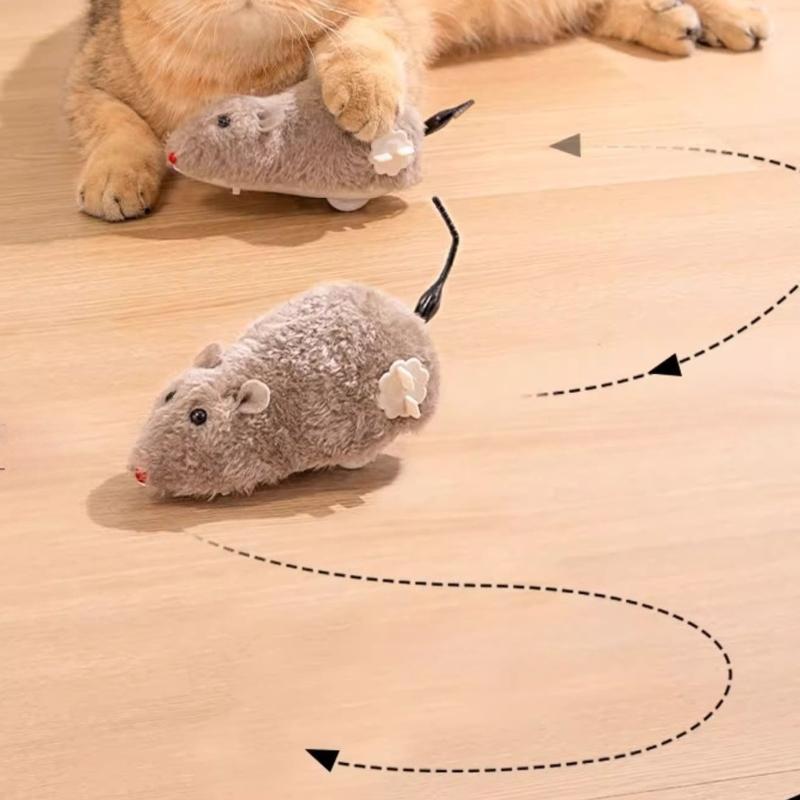 Cat PlushToy Simulated Mouse Electric Faux Fur Cat Mice Toy  Bite Resistant Kitten Interactive Toy Cat Accessories