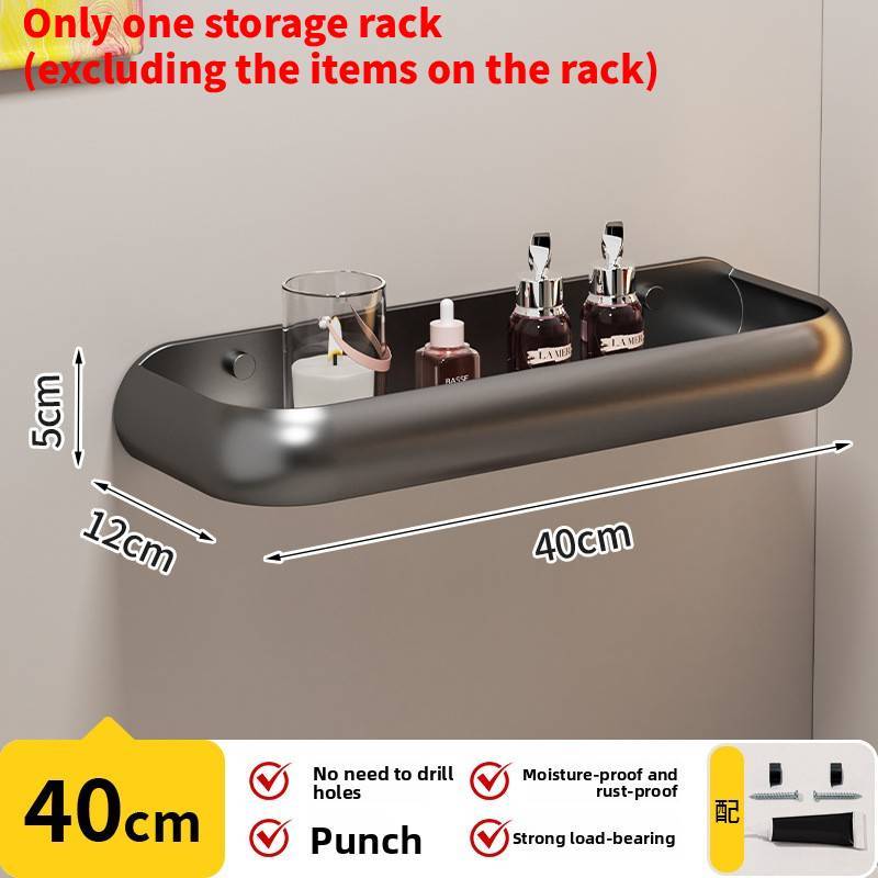 Bathroom Wall Storage Shelf With No Holes Required Design For Home Organization