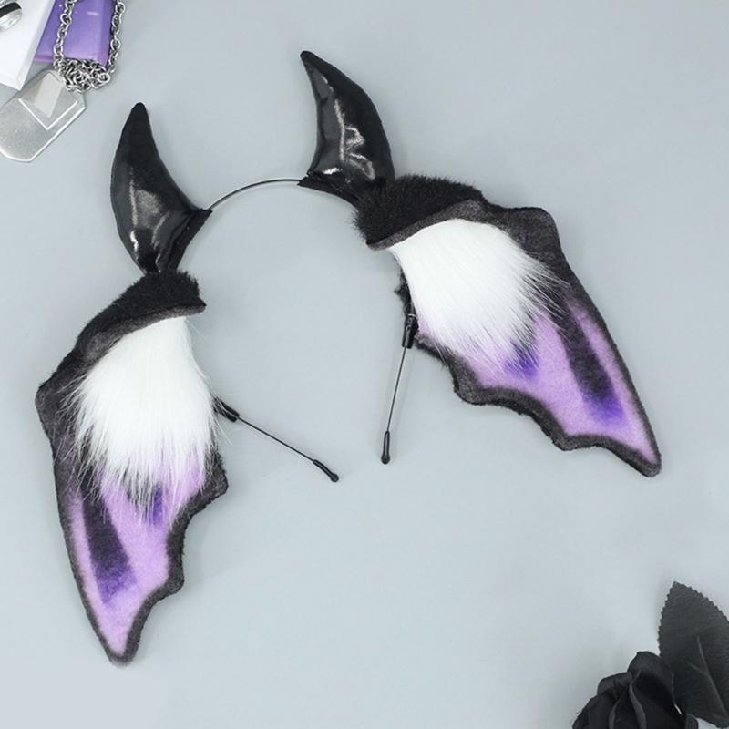 Bat Headbands Cosplay Devil Wing Hairbands Dark Headwear Makeup Washing Face Hairbands Birthday Party