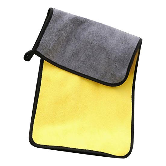 Car Washing Towel Double-Sided Coral Velvet Towel Absorbent Streak-free Car Drying Wipe for Kitchen Countertop Windows