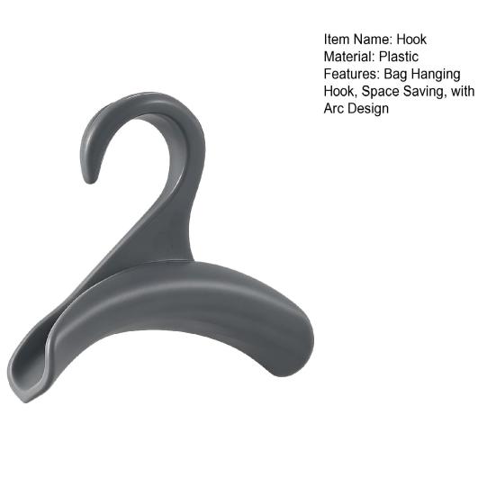 Hook No Punching Design Strong Load Bearing Hook Space-Saving Bag Hanging Hook for Home Bathroom