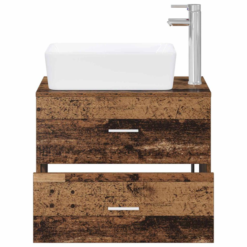 Bathroom Furniture Set Reclaimed Wood Engineered Wood