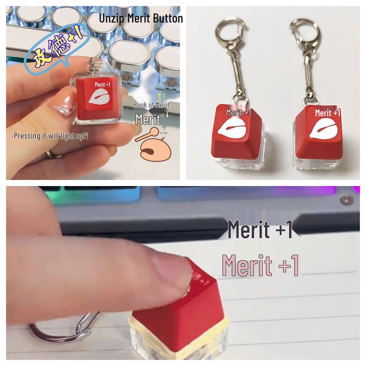 

Распакуйте клавиатуру Glow Merit+1 с кейкапом в виде деревянной рыбки: Милый электронный брелок и игрушка для вентиляции Stress Relief Button (1 Piece)