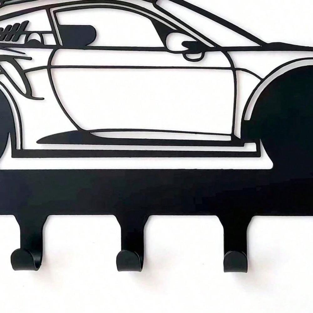 Metal Racing Car Key Holder Wall Decor Storage Rack