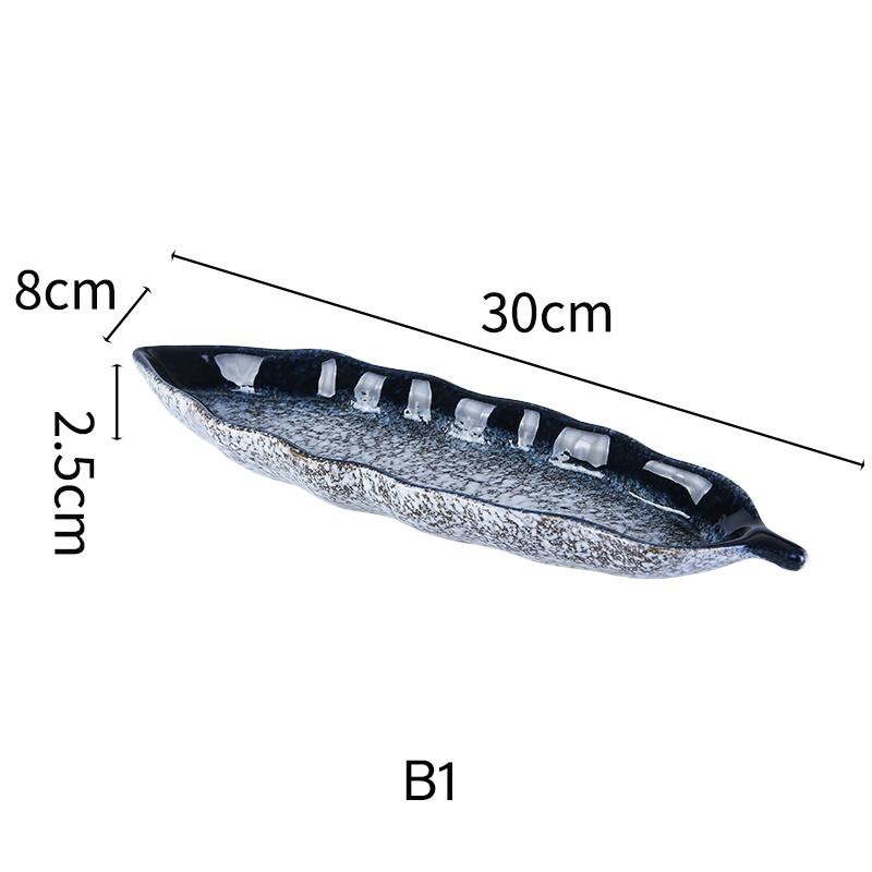 Japanese Cuisine Sashimi Cutlery Ceramic Cold Dish Saury Sushi Serving Plate Eel Sashimi Platter Dessert Plate Snack Tray