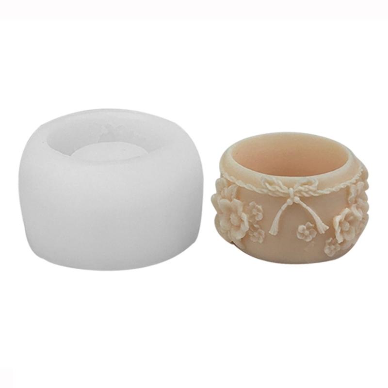 

Plum Rose Geometric Flowerpot Mold Silicone Resin Molds Ornament Silicone Mold for Making Succulent Plants Flower Pot