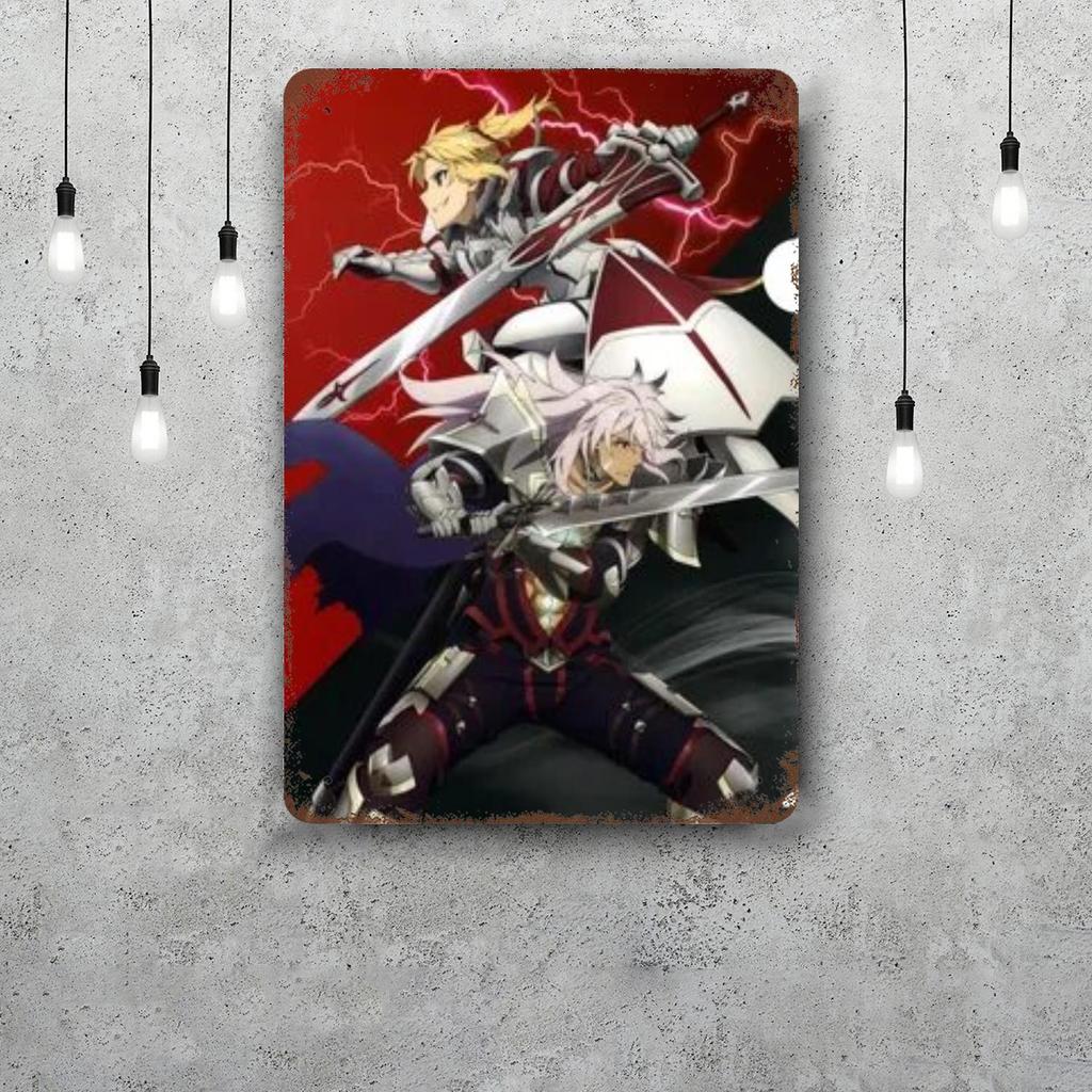 saga fate anime Classic Poster Rusty Metal Plaque Retro Decorative Plate Bar Man Cave Garage Club Metal Sign Wall Decoration
