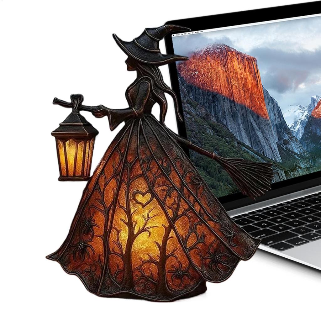 Halloween Witch Table Lamp Creative Night Light Halloween Witch Light Decoration for Living Room Bedroom Decor