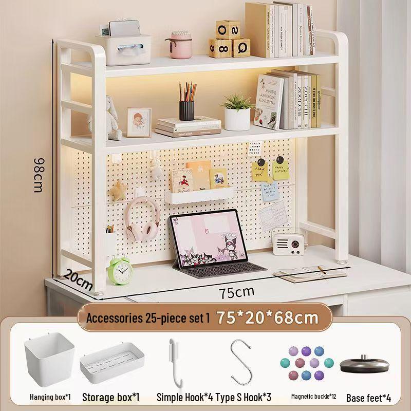 Iron Art Pegboard Bookshelf & Desk Organizer for Home or Dorm