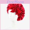 Bonnet de Nuit en Satin pour Femmes avec Nœud Papillon Lien Réglable Soin des Cheveux Bonnet de Nuit Doux en Soie