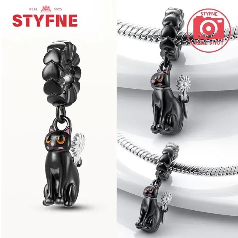 Copperblack Cat Series Charm Beads For Original Bracelet Fine Jewelery Making Gifts For Women