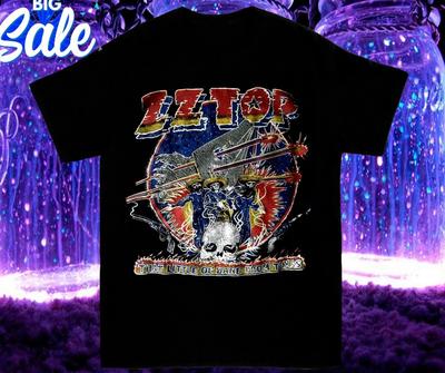 Vintage 70S Zz Top Concert T-shirt Tee Heren Alle Maten S-5Xl