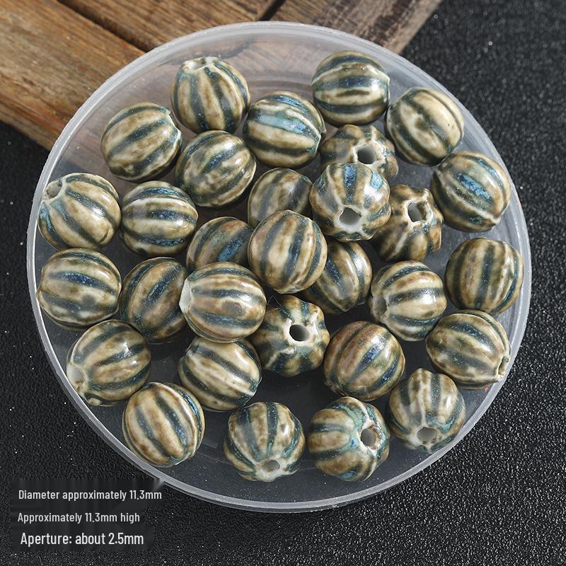 DIY Flower Glaze Watermelon Ceramic Beads – Loose Porcelain Beads for Jewelry, Clothing Accessories, Bracelet & Necklace Crafts