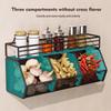 Carbon Steel Kitchen Storage Rack Wall Mounted Spice Storage Shelf Garlic Onion Rack  Kitchen Use