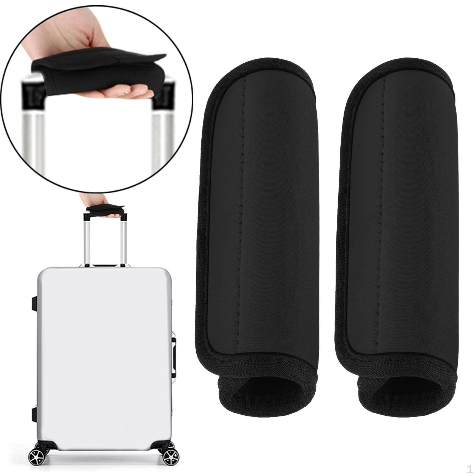 

2 шт. обертки для ручек багажа, черные чехлы для ручек, заменяющие мягкие защитные бирки-идентификаторы для