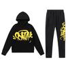 SynaWord American Trendy Brand Loose Sweater Hoodie Sweatpants Y2K Men's and Women's Hip-hop Street Couple Casual Suit