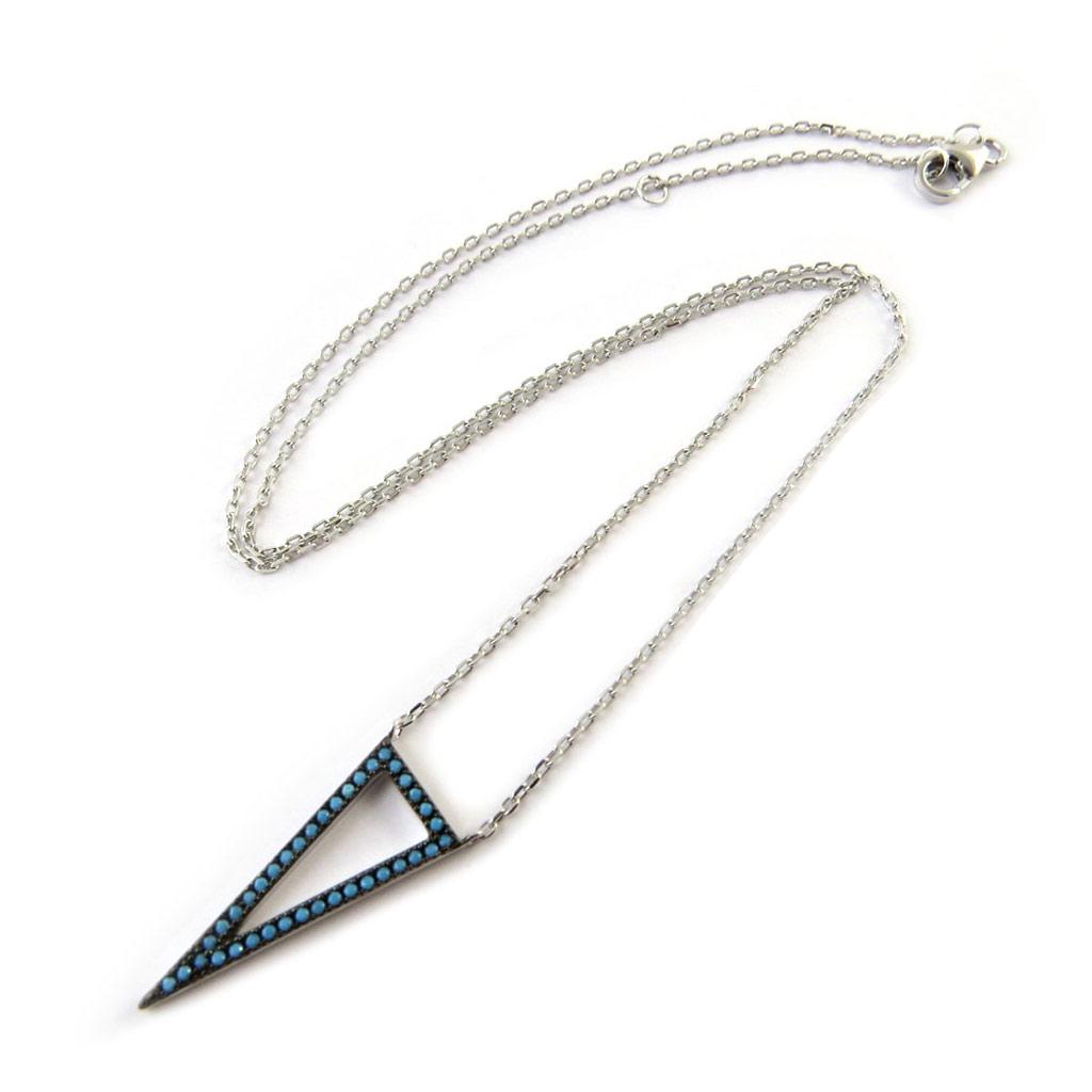 

Les Trésors De Lily [N7165] - Серебряное колье «Навахо» с бирюзой (родиевое покрытие)