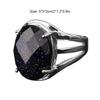 Elegant And Durable Natural Stone Ring For Women Blue Tarnish-resistant Finger