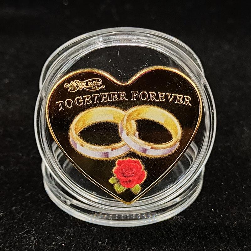 Hearty Heart-shaped Love Commemorative Coin Love Life Qixi Valentine's Day Confession Gift Gift Girlfriend Commemorative Medal