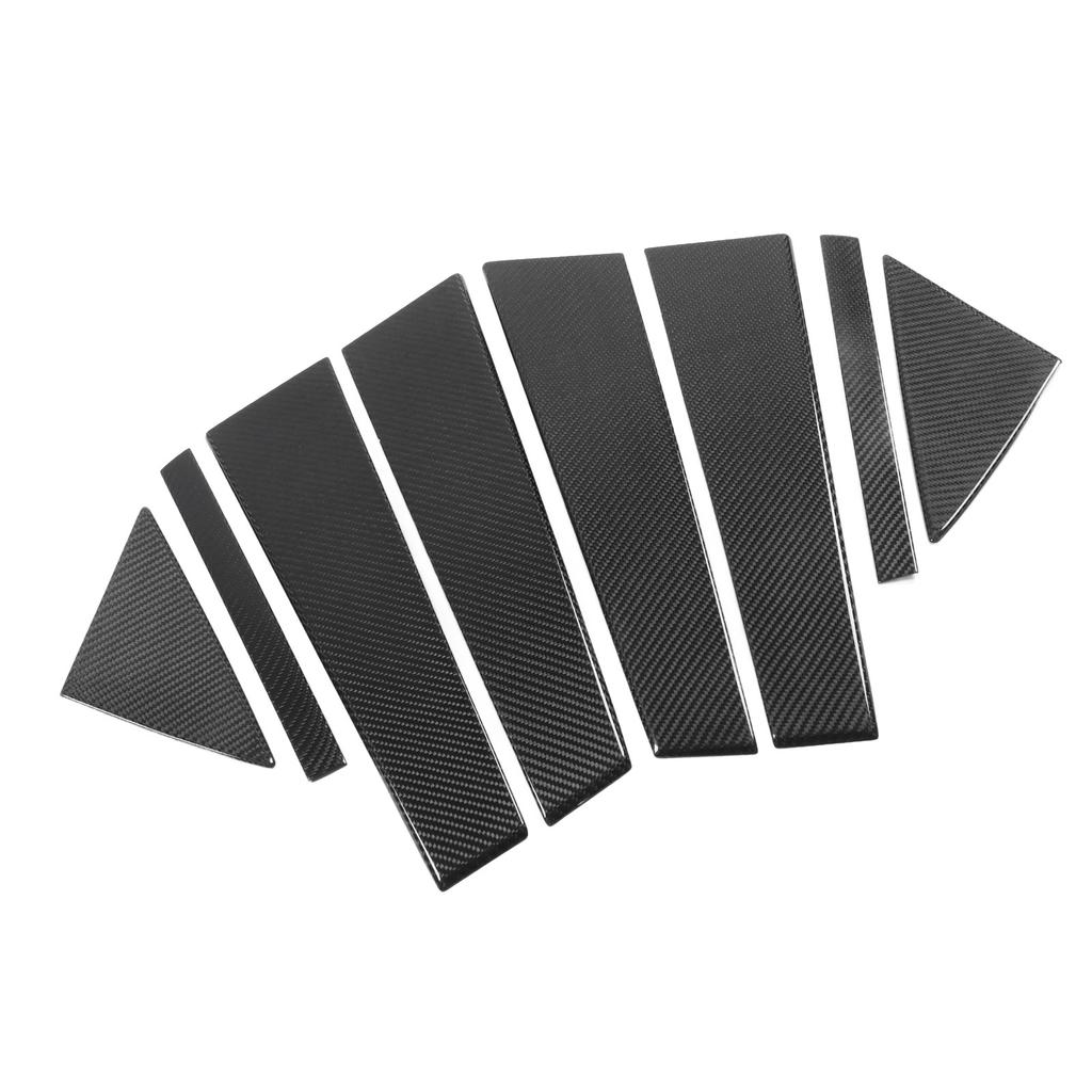 8PCS A Pillar Cover Carbon Fiber B Pillar Sticker Universal Left Right Hand Drive Replacement For Kia Stinger 2018 to