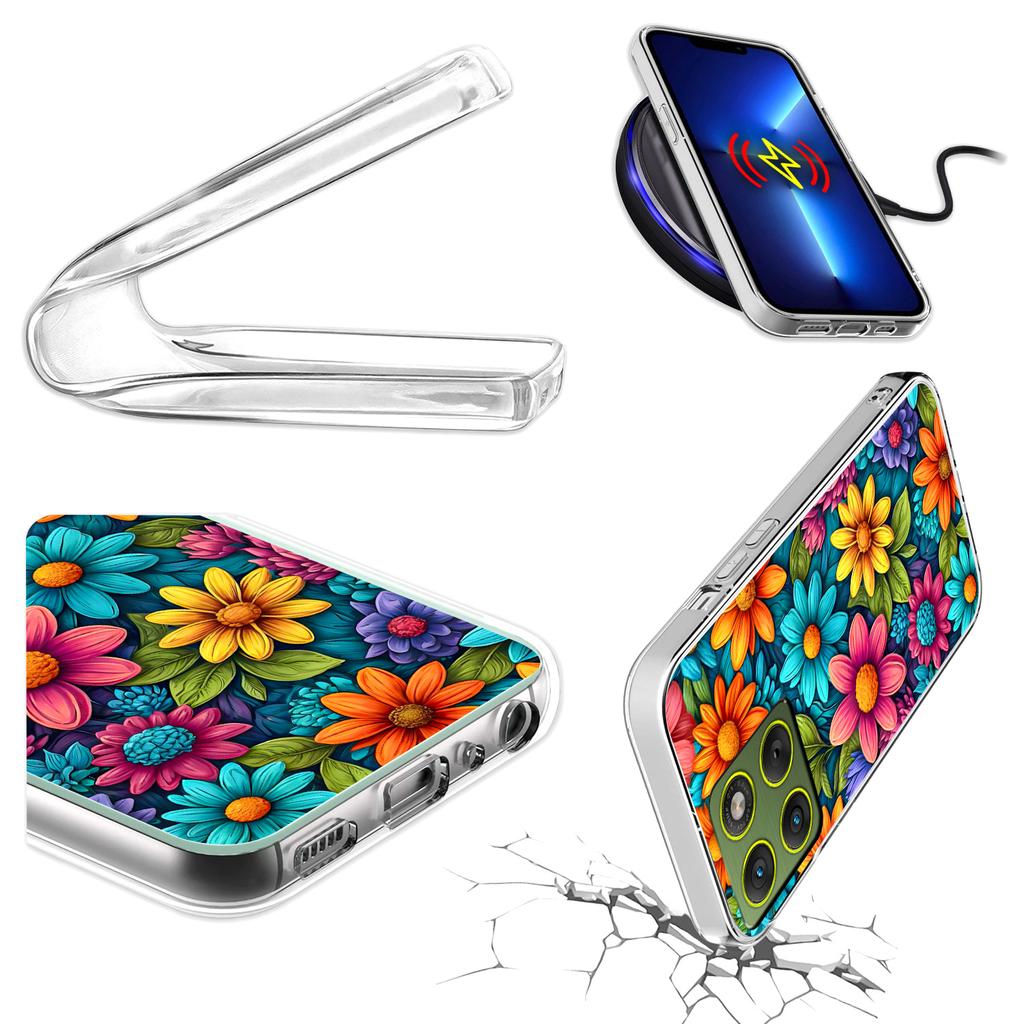 Etui Do Motorola Edge 70 Obudowa Foto Case Plecki Grafika Kwiaty + Szkło