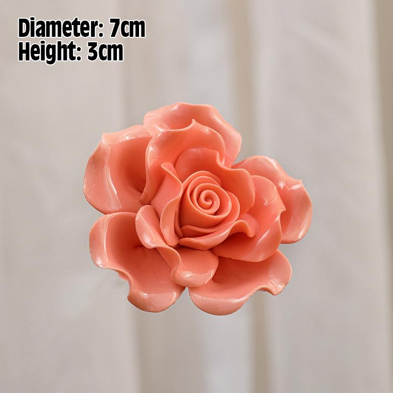 Artificial Flower Ceramic Handmade Fake Flower Art Floral Home Decor Wedding Party Prop Festivity Occasion Valentine's Day Props