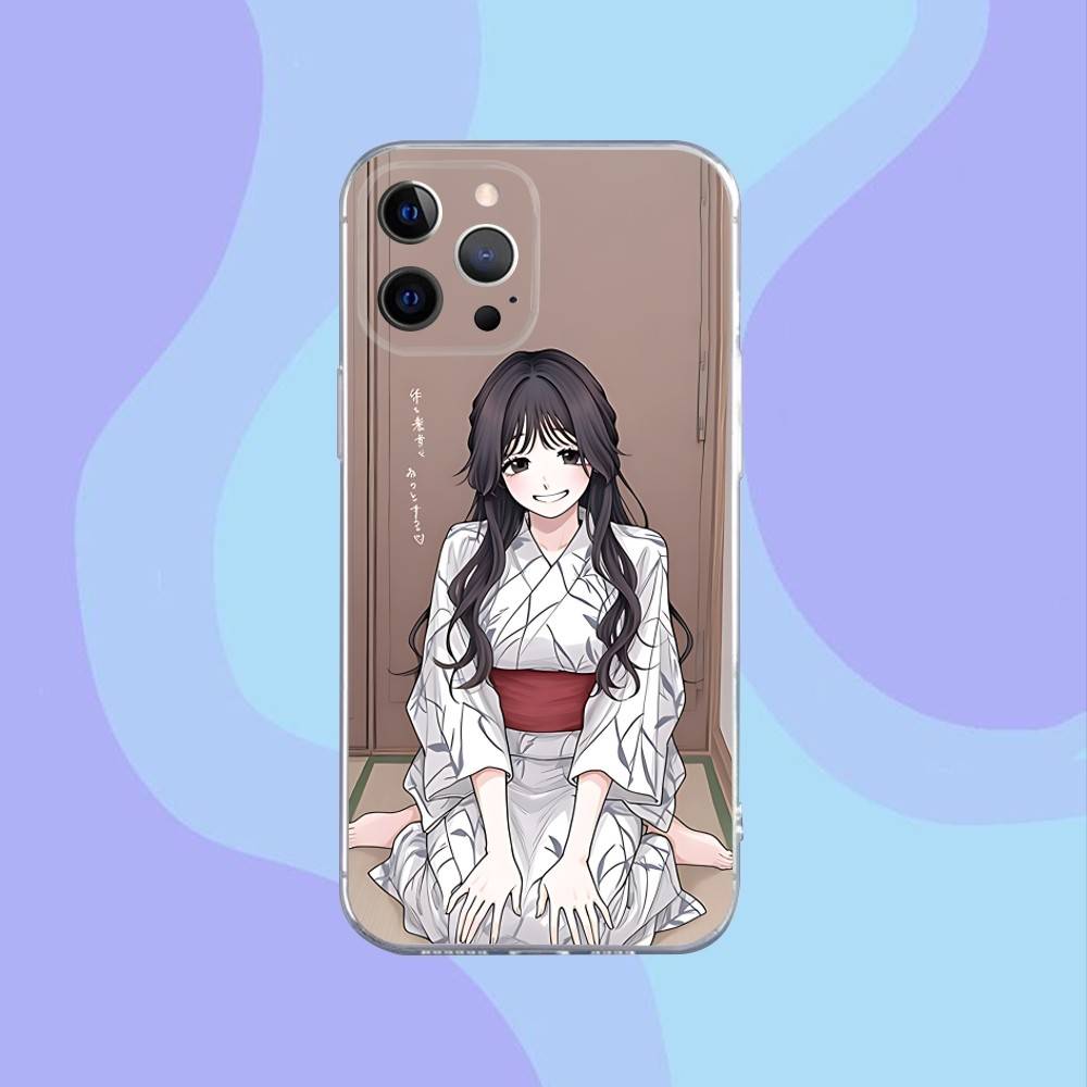Kaoruko Anime Waguri Phone Case For iPhone 17,16,15,14,13,12,11 Pro,Max,Plus,X,XS,XR,SE4,E Mini Transparent Soft Cover