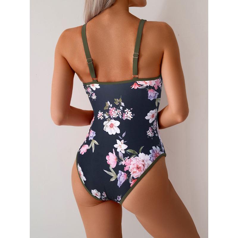 Plunging Backless Beach Vacation Swimsuit One Piece Swimsuit Women Hulu Sports Swimwear Sexy Bikini Fine Stitching In A Variety of Colors Beachwear