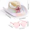 Spring Sunproof Wedding Cowgirl Hat with Heart Sunglasses for Bachelorette Party