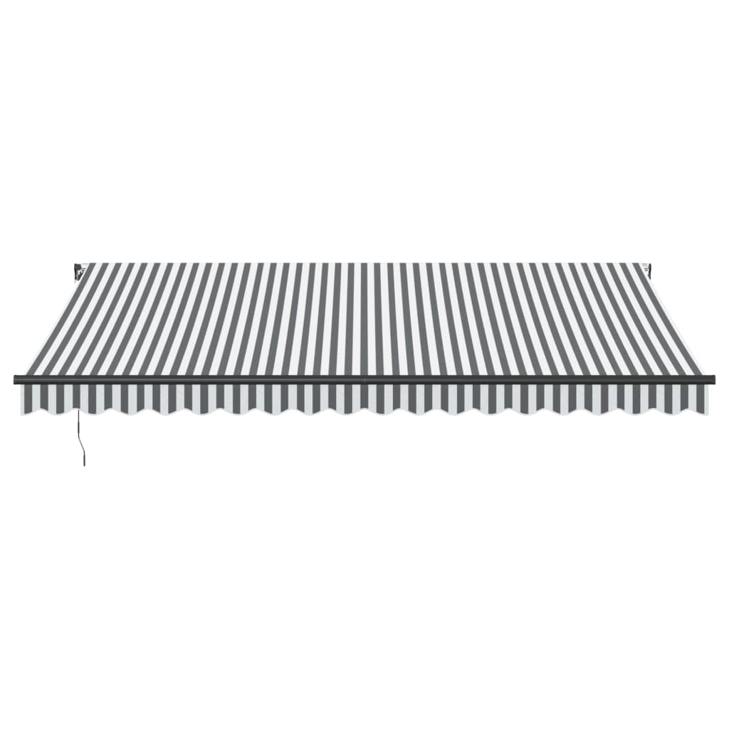 Manual Awning Anthracite and White 450x350 Cm