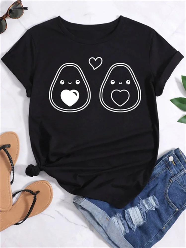 Summer Fruit Print Womens TShirt Collection Fun Vibrant Graphic Tees With Strawberry Watermelon Pineapple Avocado Designs