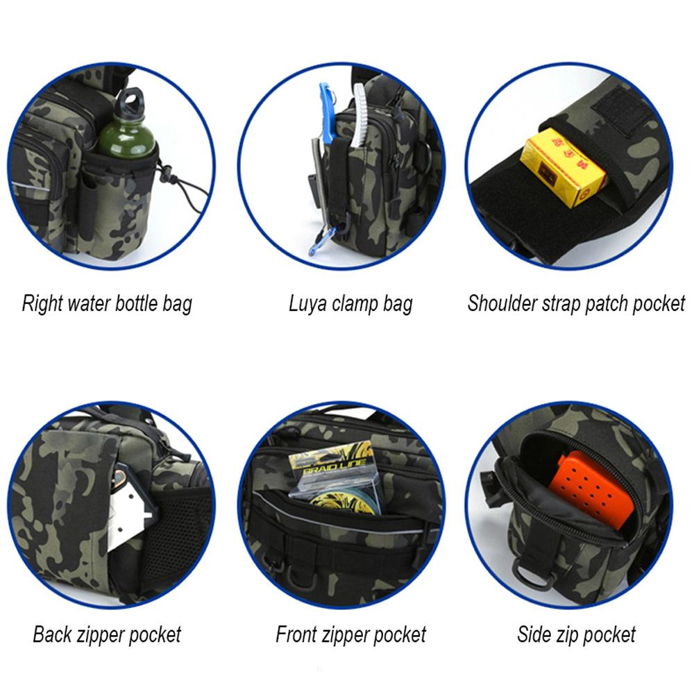 Multifunktionale Hüfttasche für den Außenbereich, Angeltasche für Angelköder, Angelzubehör, Umhängetasche mit einer Schulter