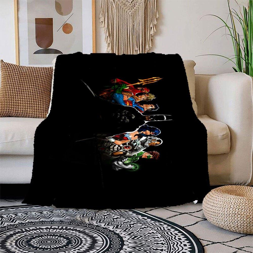 DC Comics Superheroes iPhone Wallpaper HDBlanket Flannel Throw Blanket for Sofa, Bed, Travel, Camping, Office, Couch, Chair