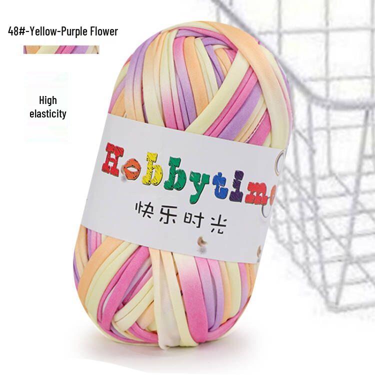 Cloth Strip Yarn DIY Crochet Kit: Handmade Bag, Knitting Material for Cushions, Carpets, and Dolls