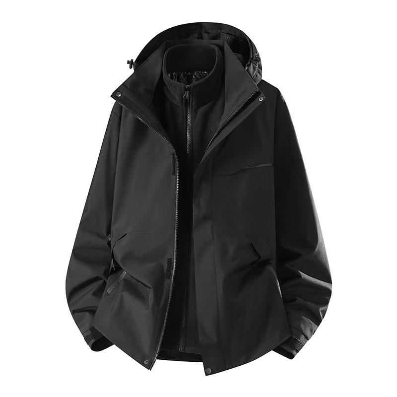New Three-in-one Jacket for Autumn and Winter Outdoor Waterproof Windproof Mountaineering Suit Men's and Women's Work Jacket