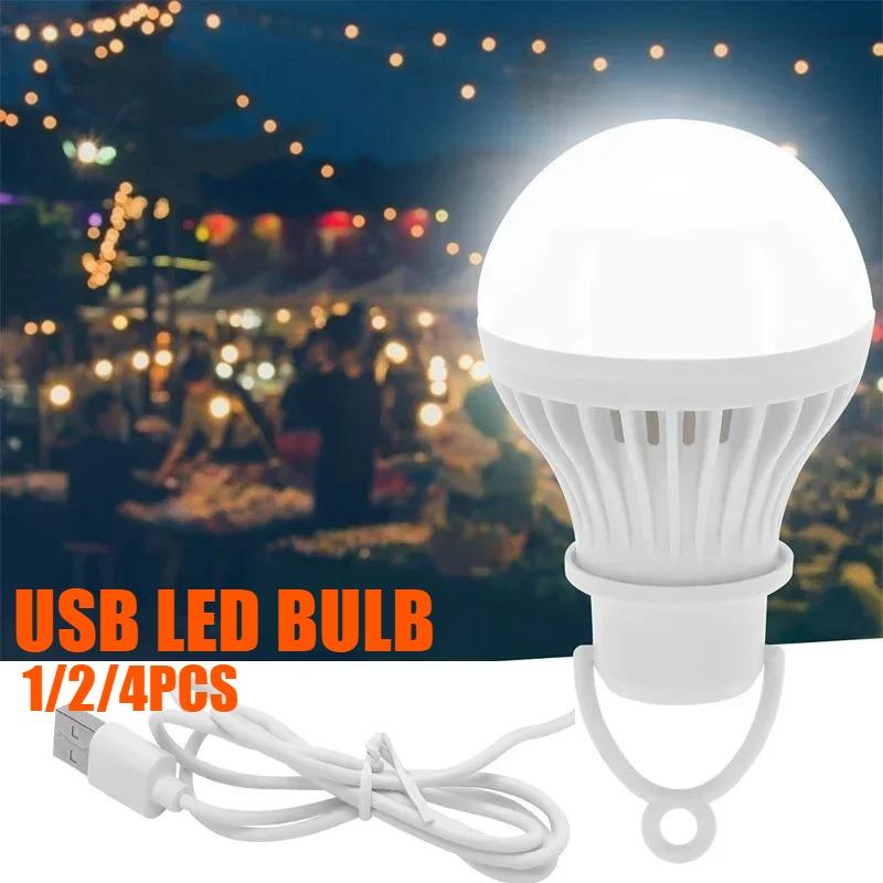 USB Powered LED Lamp Bulb Portable Lanterns Night Light For Outdoor Hiking Camping Fishing Tent Travel Lighting Emergency Christmas Lights