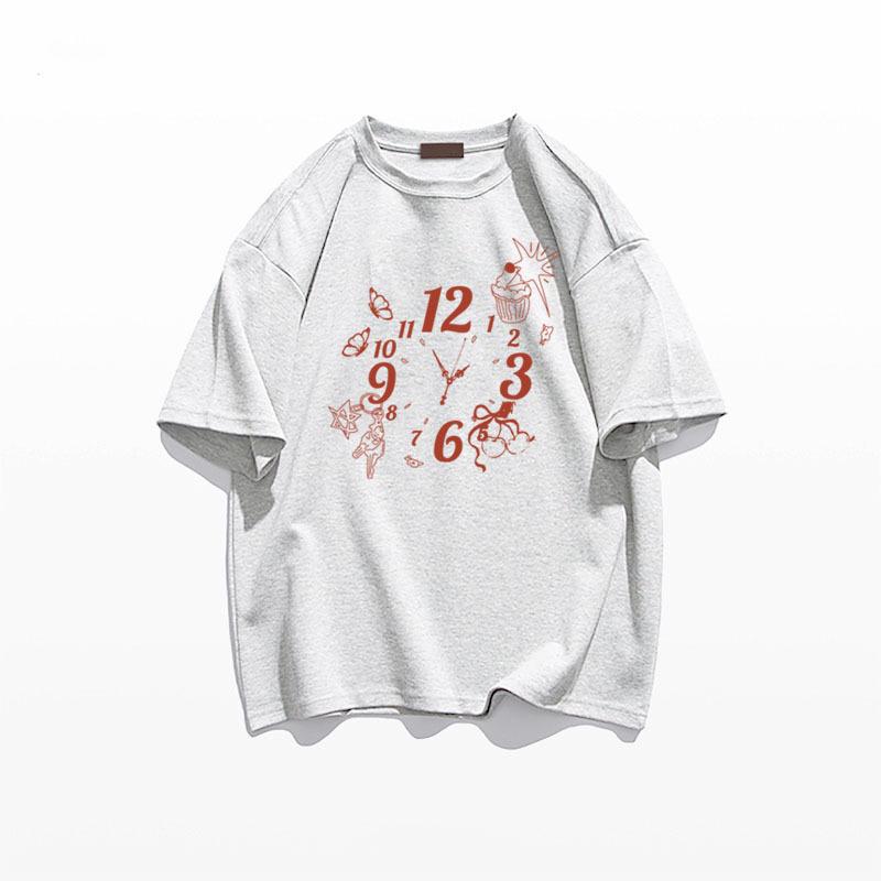 Women's Oversized Pure Cotton Short Sleeve American Style T-shirt – New Summer 2025 Design