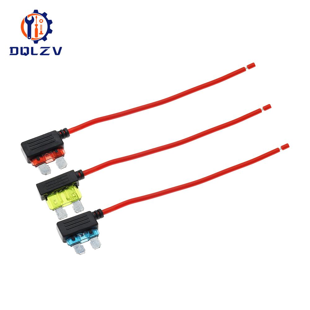 12V 5A 10A 15A 20A Car Fuse Holder Add-a-circuit TAP Adapter Micro Standard ATM APM Blade MINI Medium Simple Safety Device 1PCS&10A
