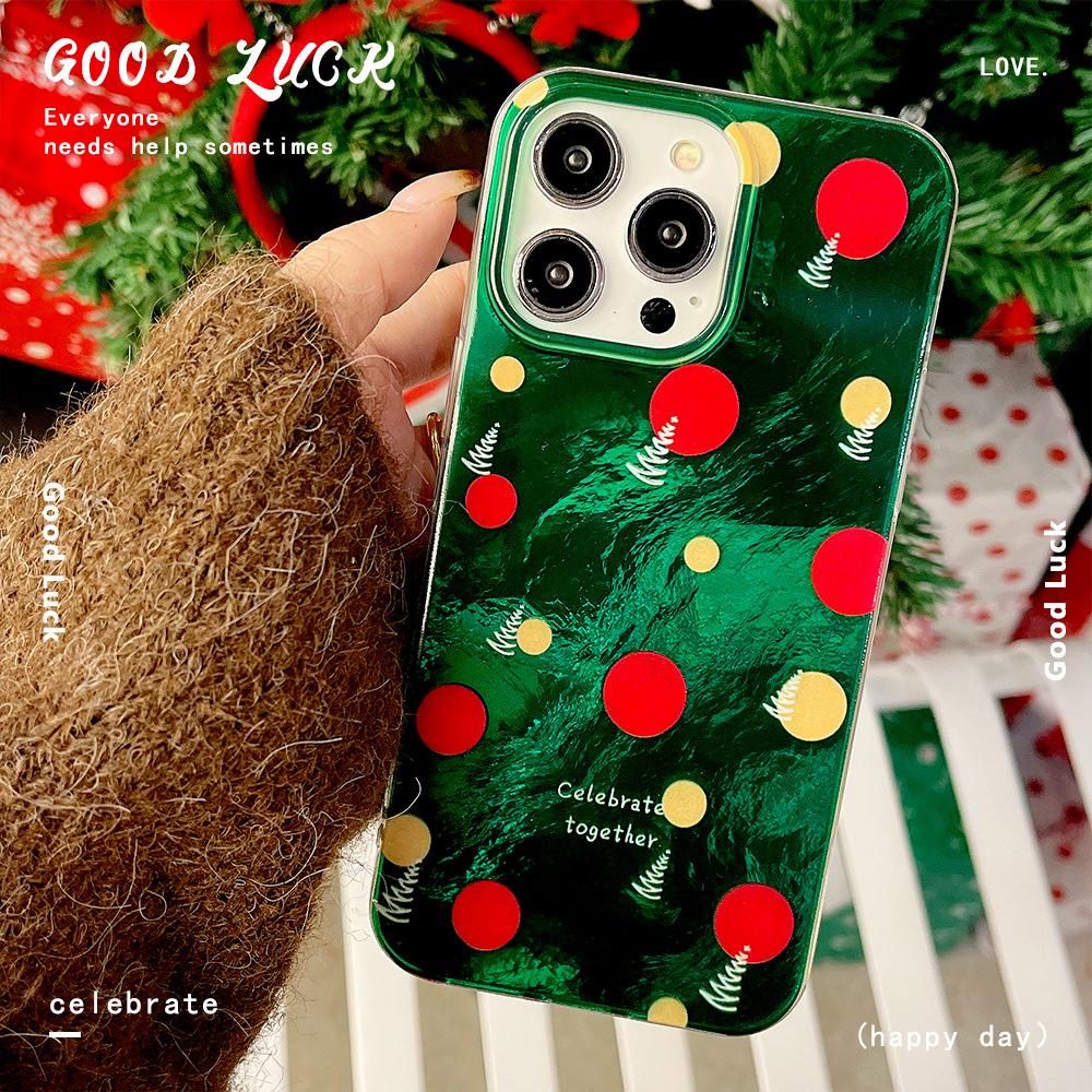 

Красный и Желтый Горошек Большие Отверстия Подходит для Чехла для Мобильного Телефона Apple 16promax Защитный Чехол для iPhone 15 12 Мягкие Края Apple 17PROMAX