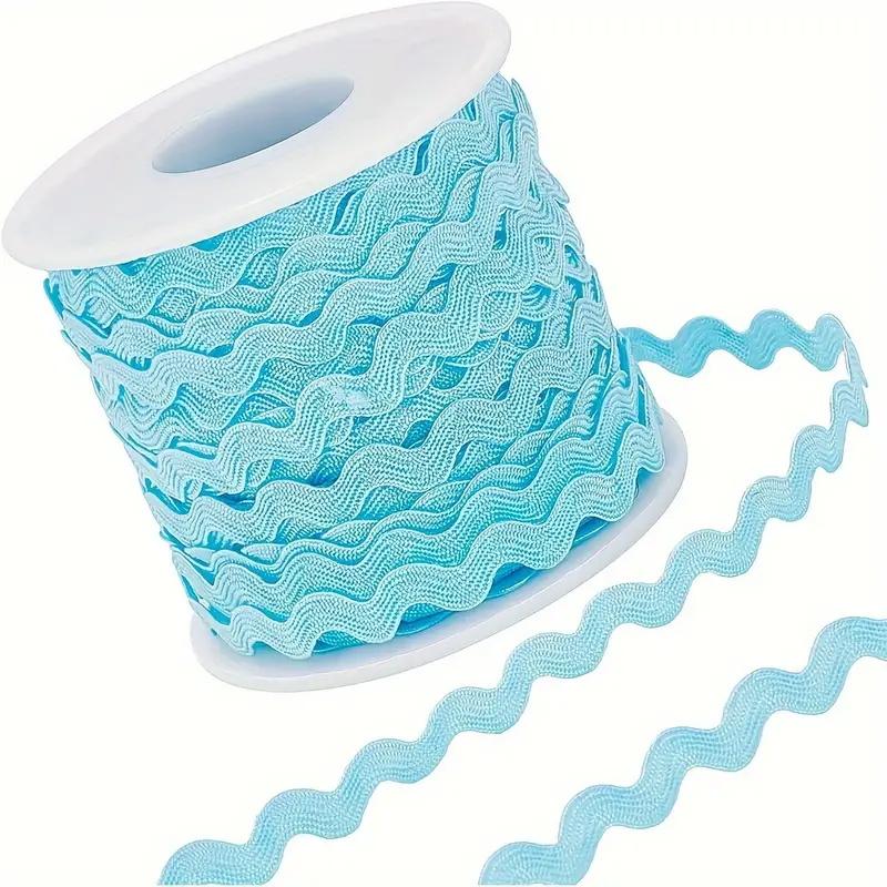 1 Roll 27yd/25m RIC Rac Trim Ribbon Wave Sewing Bending Fringe Trim 5mm/0.2 inch for Sewing Flower Making Wedding Party Lace Rib