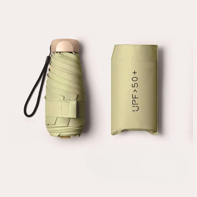 Pocket-Size Capsule Folding Umbrella with UPF 50+ UV Protection