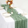 Table Runner Wrinkled Cloth Decorative Tulle Tablecloth Wedding Reception Party Home Restaurant Table Runner